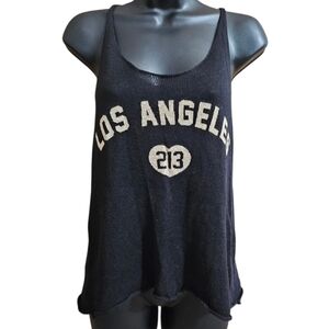 Los Angeles 213 Sheer Black Tank Top
